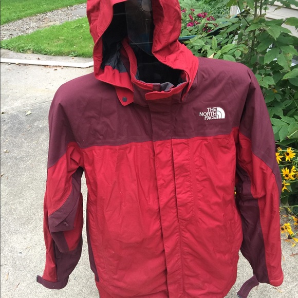 Mens The North Face Hyvent Red Hooded 